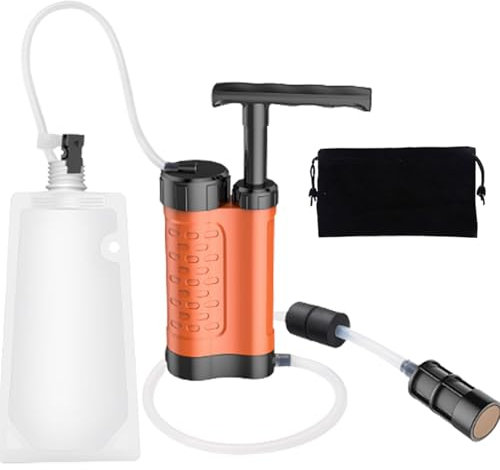 Filtre à eau portable pour améliorer la pompe manuelle améliorée pour les voyages, le sac à dos, la randonnée, le camping