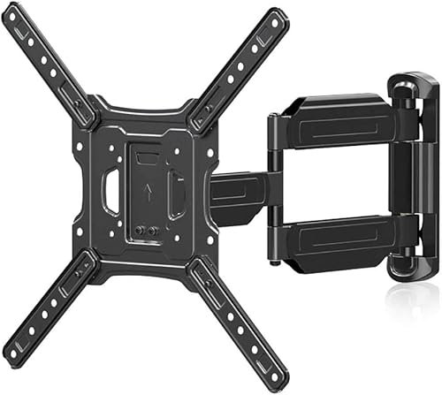 Support mural pour TV LED de 26 à 55 pouces jusqu'à VESA 400 x 400 mm Charge maximale 30 kg Support TV réglable avec pivotant et inclinable
