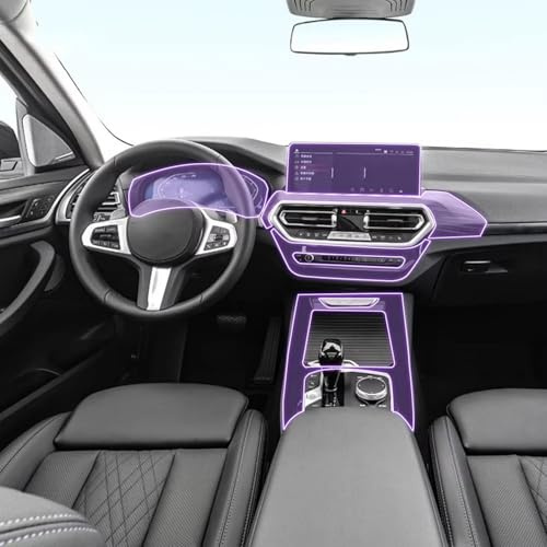 YREAJZVS Pellicola protettiva trasparente per console centrale interna dell'auto, in TPU, antigraffio, per BMW X3 G01 2018-2023