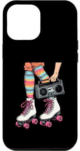 Retro Rollschuhe Boombox 80er 90er Mädchen Vibes Fun Memory Hülle für iPhone 12 Pro Max