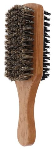 Brosse à cheveux en poils pour femmes et hommes - Brosse à cheveux pour pagaie carrée plate en bois naturel - Pour épais/fins/minces/ondulés/raides/longs/cheveux courts, haute qualité