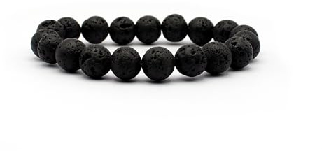 Lava Stein Armband – Handgefertigte Eleganz mit kraftvoller Energie, 8 mm, echtes Unikat