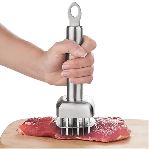 Ablandador de carne de acero inoxidable 316 para filetes, cerdo, pollo. Fácil penetración del sabor y resultados tiernos (316)