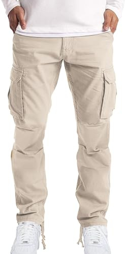 Pantaloni Uomo Cargo Baggy Comodo Leggero Pantaloni Da Camminata Larghi Casual Lavoro Pantalone Tuta Trekking Tattici E Militari Cargo Pants Estivo Con Tasche Laterali Slim Fit Pantalone Tasconato