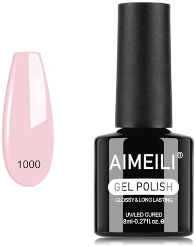 AIMEILI Smalto Semipermanente Colori 8ml Color Gel Soak Off UV&LED Gel Unghie Colorati Smalti Semipermanenti per Unghie Nail Art - 1000