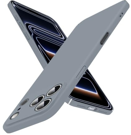 Puxssul Super Thin for iPhone 17 Pro Case, Ultra Slim Skin-Friendly Hard Cover [Full Camera Protection] [Smooth Matte Finish], Sleek Minimalist Phone Case for iPhone 17 Pro 6.3 inch 2025, Gray