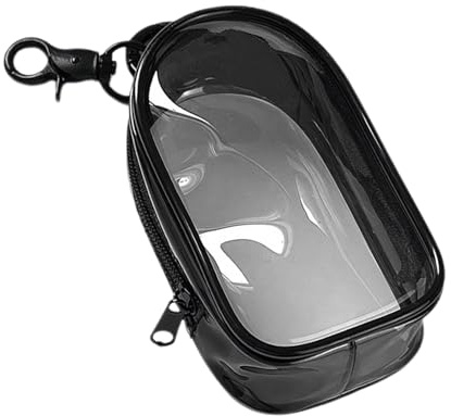 Kulturbeutel, Aufbewahrungstaschen, 10,5 cm, klein, transparent, kompakt, leicht, PP mit Schlüsselanhänger, ideal für die Organisation von Kabelzubehör, den täglichen Gebrauch für Reisen, Schule, Büro