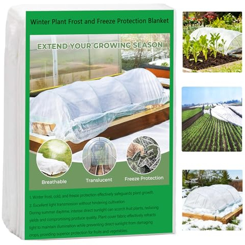 SNZ Wintervlies Frostschutz für Pflanzen - Gartenvlies wasserdurchlässig, UV-beständig als Winterschutz für Palmen, Olivenbaum, Kübelpflanzen - Atmungsaktives Pflanzenvlies (50g/m², 3m x 9m)