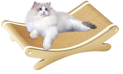 Katzen Kratzbrett - Kratzbrett Mit Ruhezone Für Katzen,Sisal Kratzmöbel Lounge Stuhl Tierbedarf Schutz Für Wand Teppich Couch Tür Boden Möbel