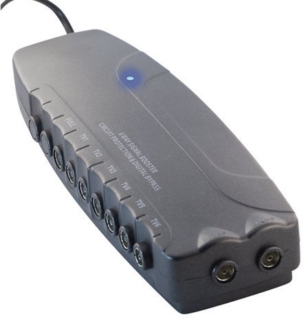 OXi-GOLD 6 Way Amplifier with Digital Bypass and circuit Protection