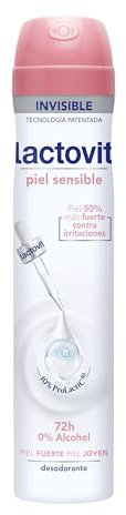 Lactovit - Desodorante Extrasuave Piel Sensible 72h - Sin Alcohol y Anti-irritaciones - Protección Duradera y Suavidad para Axilas Delicadas con Microcápsulas Lactoprotect - 200 ml
