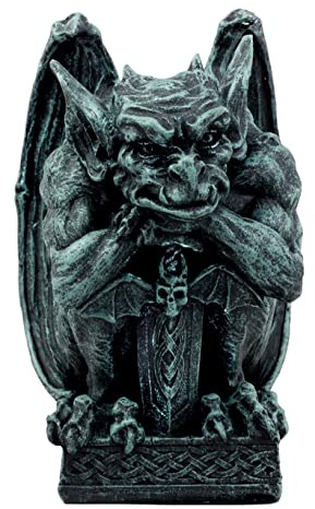 Ebros Stoïcien Warrior Notre Dame Gargouille tenant gothique Bat Épée figurine Collectible 16,5 cm H