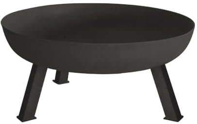 Perel Brasero, 3 Pieds Solides, Rond, 41.5 x Ø 100 cm, Fonte, Noir
