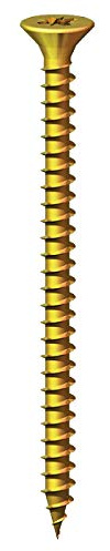 Timco Solo Yellow WOODSCREW POZI COUNTERSUNK SOLOC ~ Packs of 200 or 1000 ~ Screws 4, 4.5, 5, 6 mm (200, 4.0 x 50mm)