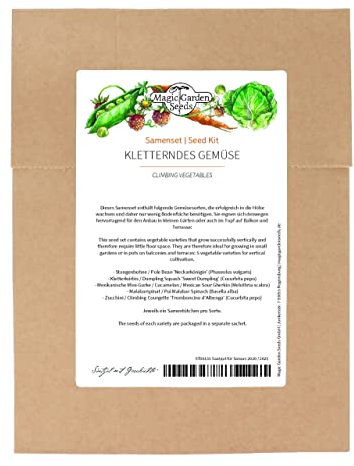 Légumes grimpants - Kit de graines avec 5 légumes pour culture verticale