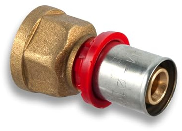 TDM 32er Pressfitting Übergang mit 1 Innengewinde – für 3,0mm Rohr, Aluverbund- und Mehrschichtverbundrohr, DVGW geprüft, 1 x 32