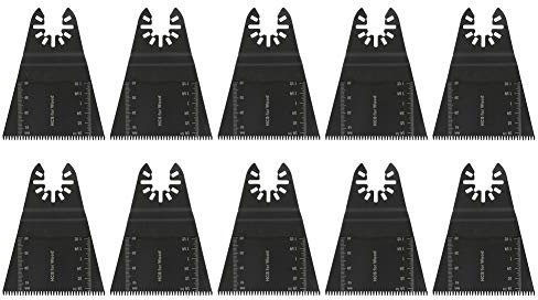 10PCS Multitool Blade Kit, Universal Oscillating Saw Blades 65mm Cutting and Sandpaper Oscillating Tool Accessories for Cutting Wood Plastic Soft Metal