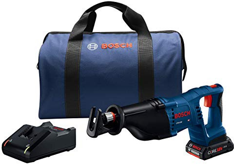 Bosch CRS180-B15-RT 18V 1-1/8-Inch D-Handle Reciprocating Saw Kit with CORE18V 4.0 Ah Compact Battery (Renewed)