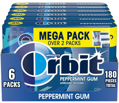 Orbit Peppermint Sugar Free Chewing Gum - 30 Piece Pack Of 6 - 32.1 Ounce (Pack Of 6)