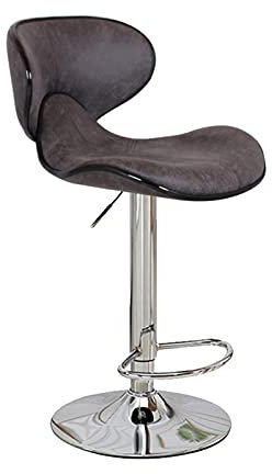 YNGJUENCP Pu Großer Sitz Shop Hocker Höhe Verstellbarer Hocker Schwenkhocker Für Pub Küche Hotel Rezeption Büro Hocker Ergonomischer Zählerhocker (schwarz/Braun)(Color:01)