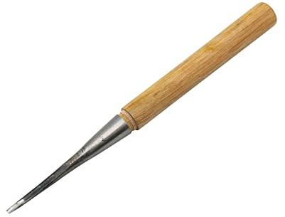 1 cuchillo de talla redondo medio mango de madera dura carpintería Hobby Art Craft fabricación herramientas forjado a mano cinceles de grabado (ancho: 3 mm)