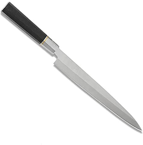 Sashimi kniv 5cr15 rostfritt stål kök kock knivar lax fisk fyllning skivning sushi kniv Kökskniv set (Color : D 8 inch)