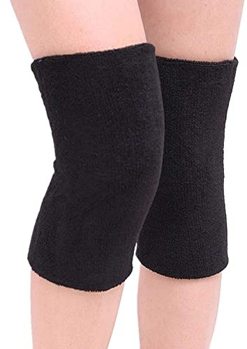 1 Pair Unisex Terry Knee Warmer Cold-proof Insulated Kneepad Thick Elastic Knee Support Brace Winter Warm Knee Sleeves Sports Knee Protector for Cycling Dancing, Cold Knee Pain Arthritis Relief