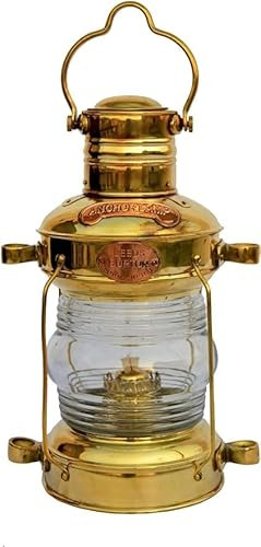 Lampada in ottone antico lampada a olio vintage lanterna nautica nautica nave barca appeso olio lanterna lampada decorazione casa natale