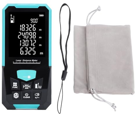 Medidor de Distancia Digital de 0, 05 a 100 M Portátil Herramienta de Medición Digital Buscador de Rango con Pantalla Retroiluminada Grande Telémetro de Alta Precisión, Medición