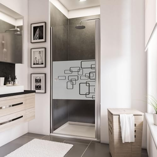 Schulte porte douche pivotante niche 80 x 192 chromé autolevant réversible