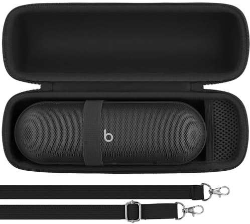 co2CREA Dur Étui de Voyage Rigide Housse Cas pour Beats Pill Enceinte Bluetooth Portable Microphone intégré(boîte Seule)