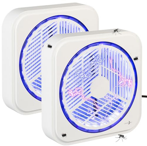 Lunartec UV-Insektenlampen: 2er Set UV-Insektenvernichter zur Wandmontage, mit Selbstreinigung (Moskito Killer Lampe, Fliegenfalle)