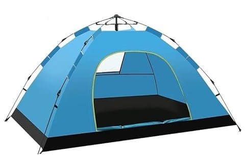 Strand-Faltzelte, automatisches Pop-Up-Zelt für 1–3 Personen, wasserdicht, Winddicht und Sonnenschutzmarkise für Camping im Freien oder Reisen (Farbe: Blau A) Safehappy