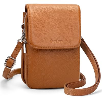 befen Echtleder Handytasche zum Unhängen Damen, Handytasche Damen mit RFID-Blockierung Kartenfächern Handytaschen