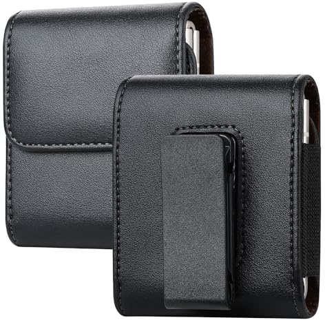 Handy Holster Tasche für Samsung Galaxy Z Flip 6/5/4/3, Mens Leder Handy Gürtel Holster Halter Fall, Tasche Gürtel Clip Magnetic Closure Fall