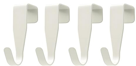 CALLYSONIC 4 Gancio Porta, Ganci Appendiabiti da Porta, Attaccapanni Ganci da Appendere, Sospensione Stabile, Adatti per Porte e Armadi Standard e ad Ogni Luogo (Bianco)