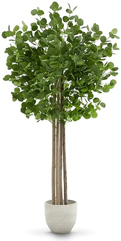 Maia Shop Künstlicher Eukalyptus | Dekorative Kunstpflanzen | Maße: 190 x 100 cm | große Kunstpflanze | realistische Kunstpflanze | Dekoration