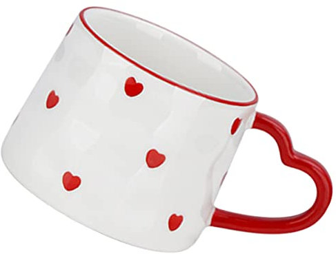 ABOOFAN 4 Stück Keramikbecher Kaffeetasse Latte Tasse Gastgeschenke Für Hochzeitsfeiern Wasserflasche Cappuccino-tasse Porzellantasse Milchflasche Trinken Kaffeebecher Herz Milchbecher