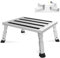 XARILK Marchepied pliable réglable pour caravane, camping-car, SUV - Marchepied en métal robuste pouvant supporter 350 kg, antidérapant et pliable, 3 niveaux de hauteur (18-24 cm), portable pour