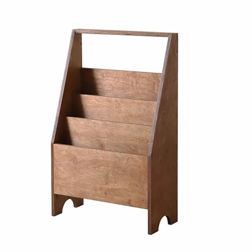 ZIHESY Prospektständer Zeitschriftenständer Literaturständer mit 3 Taschen, Holz Bodenstehend Prospekthalter, für Eingangsbereich Wohnzimmer Kinderzimmer