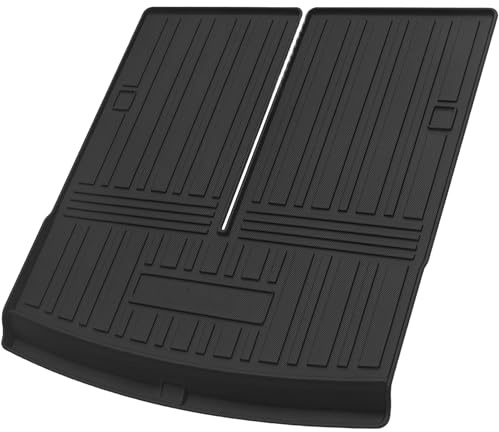 VekAuto Flat Face Cargo Liner Rear Trunk Mat Trunk Cargo Luggage Boot Tray Mat Long Stripes and Interval Pattern for Volkswagen Tiguan 2018-2024 7 Seats