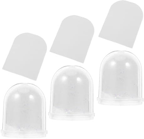 Abaodam 3satz Schneekugeln Basteln Fotokugel für Weihnachtsdeko Transparente Plastikkugel zum Selbermachen Kuppelförmige Schneekugel als Ornament für Klassenzimmer