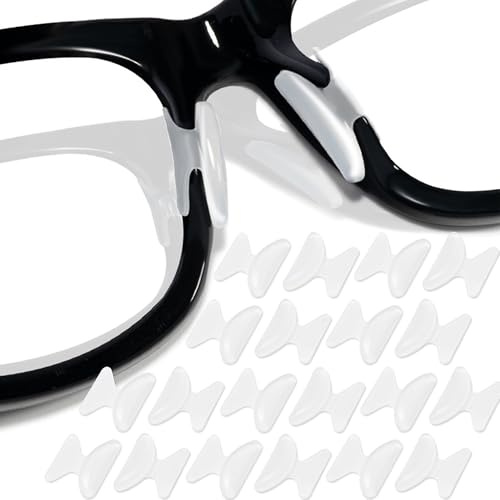 OHYER plaquettes nez lunettes transparentes invisibles Coussinets de Nez Adhésif Plaquettes coussinet lunettes nez en Silicone Antidérapant Autocollant Avec airbag pour lunettes (10 paires-Papillon)