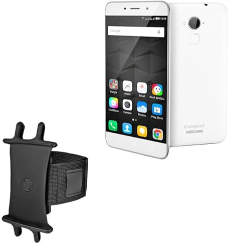 BoxWave Holster Compatible with Coolpad Note 3 - ActiveStretch Sport Armband, Adjustable Armband for Workout and Running - Jet Black