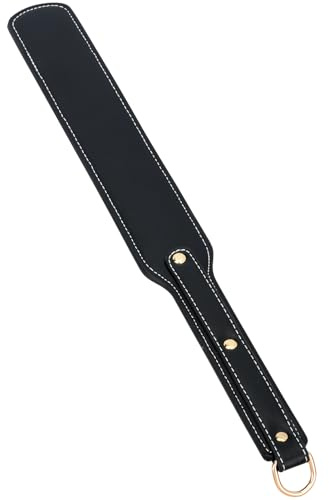 QSYZAIL Leather Paddle 17.12 Inch Riding Crop Horse Whip for Equestrian Training
