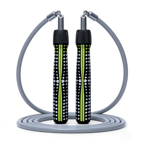 Hererope Gewichtetes Springseil, 250G verstellbar, gewichtetes Springseil mit Kugellager, rutschfester Griff, langlebiges Stahlkabel, ideal für Männer und Frauen, Fitness, hochintensives