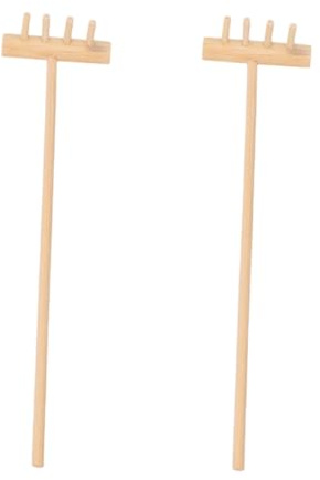 NUOBESTY 2 pièces Mini Râteaux de Jardin Zen Outil Léger à Dents pour Décoration Mini Jardin et Sable Zen Accessoire Jardinage Garçon Fille