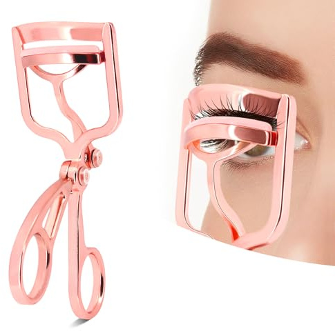 Recourbe Cils Professionnel Luxueux Eyelash Curler, Clip Haute Pression, Poignée Confortable (rose)