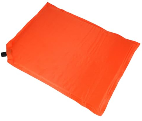 Alipis Colchoneta Inflable Automática para Sentarse 40X30X3 CM Cojín Portátil de Algodón PE Resistente Humedad para Camping Senderismo Estadios y Actividades al Aire Libre Naranja