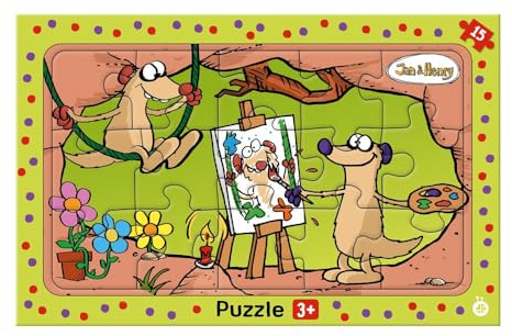 TRÖTSCH - Jan & Henry : Rahmenpuzzle mit 15 Teilen 19 x 30 cm | Für Kinder ab 3 4 5 Jahren